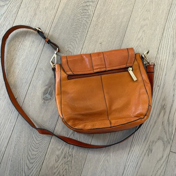 Fossil Orange Leather Crossbody Bag - Picture 5 of 7